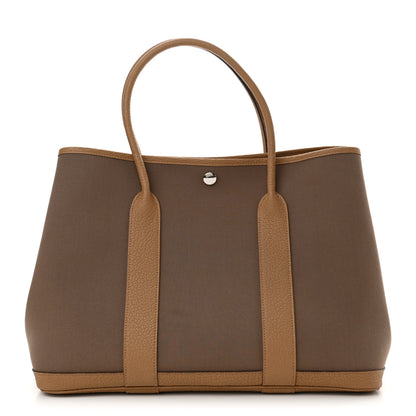 Hermes Toile Negonda Garden Party 36 MM Tote Etoupe Biscuit 1 of 9