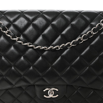 Chanel Lambskin Quilted Maxi Single Flap Black 8 of 10