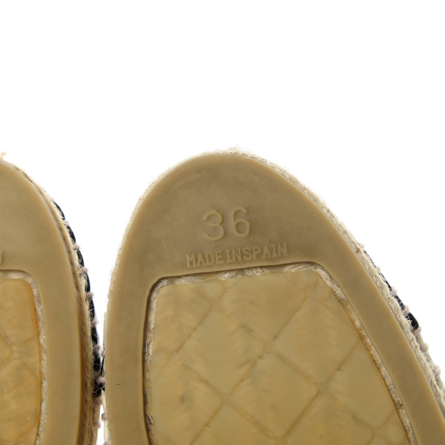 Chanel Lambskin CC Espadrilles 36 White Black 7 of 10