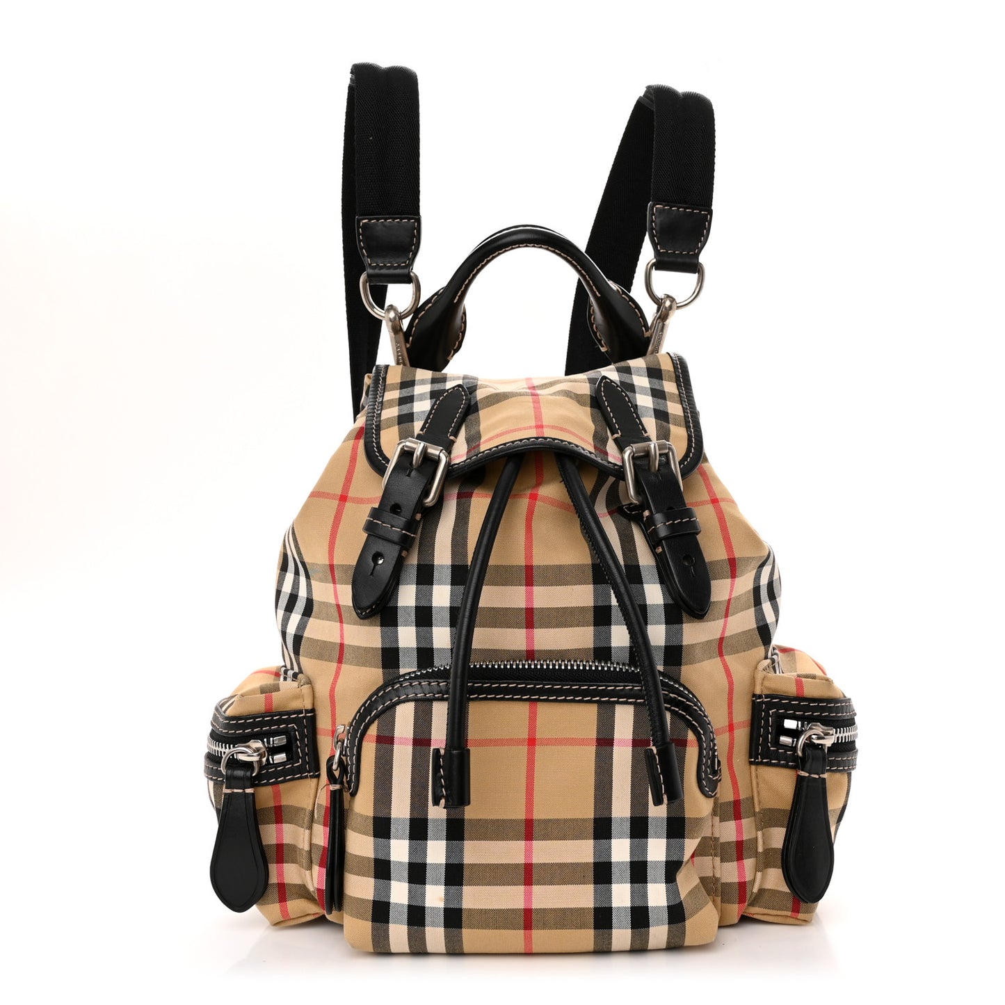 Vintage Check Small Rucksack Backpack Antique Yellow
