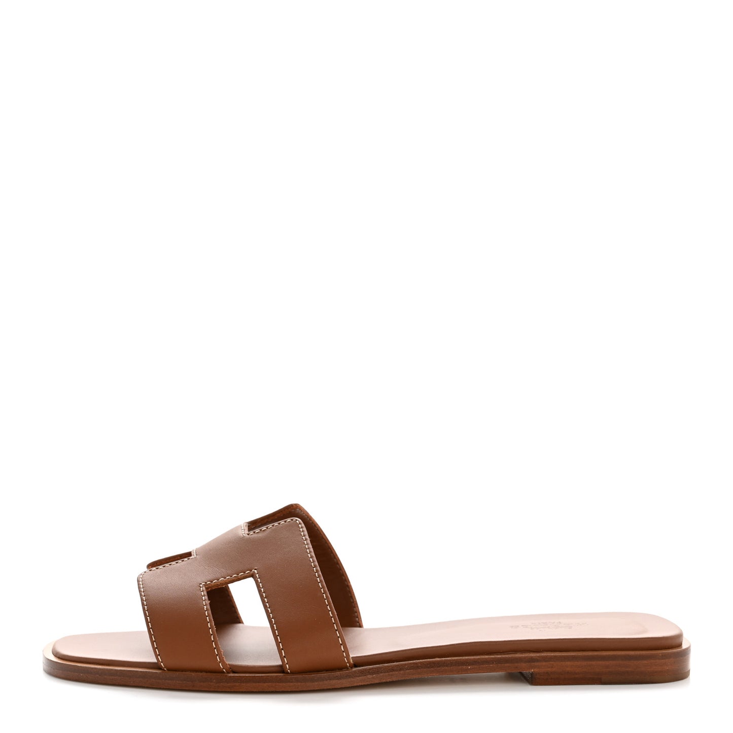 Box Calfskin Oran Sandals 37.5 Gold