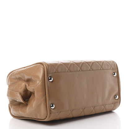 Chanel Caviar Quilted CC Timeless Bowler Dark Beige 4 of 11