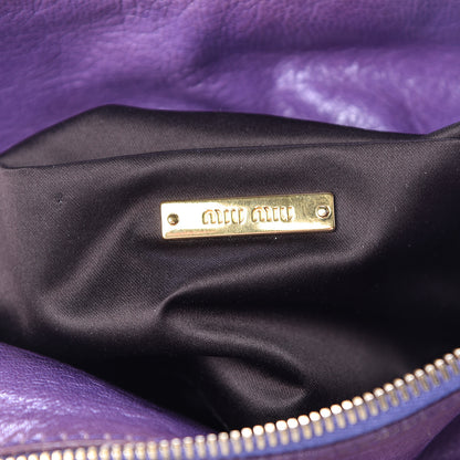 Miu Miu Vitello Lux Mini Bow Bag Viola 7 of 16