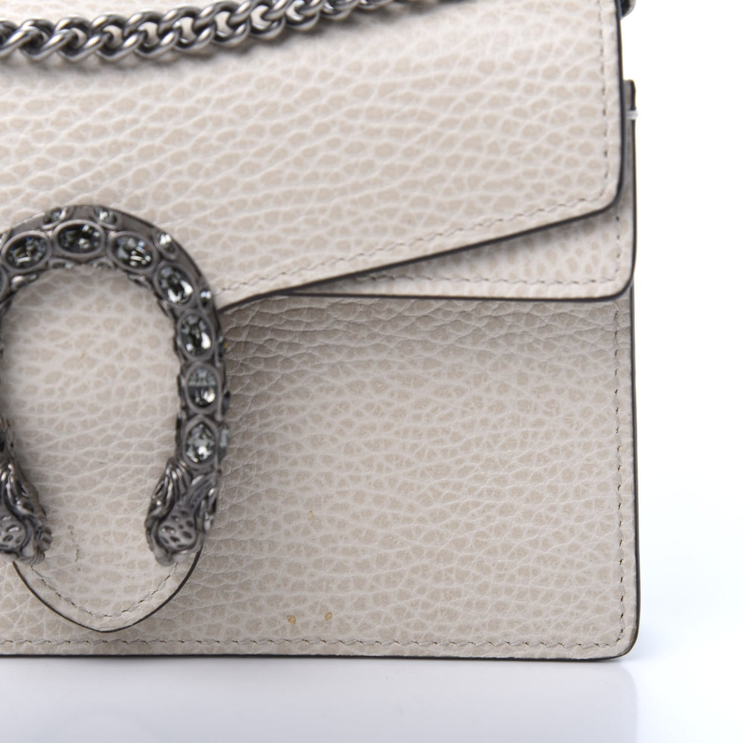 Dollar Calfskin Crystal Super Mini Dionysus Shoulder Bag Mystic White Black Diamond