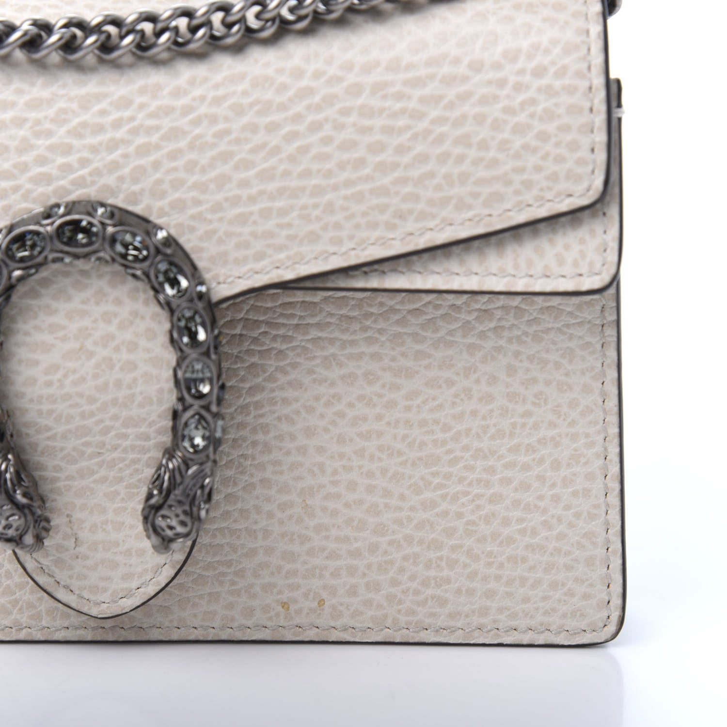 Gucci Dollar Calfskin Crystal Super Mini Dionysus Shoulder Bag Mystic White Black Diamond 11 of 14