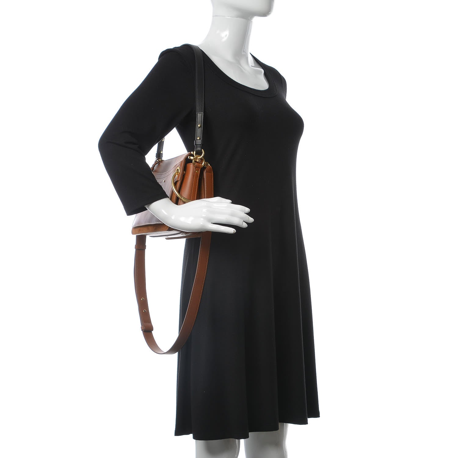 Chloe Calfskin Suede Small Roy Bag Caramel 3 of 10