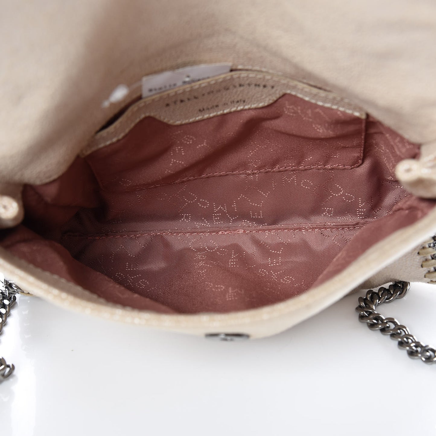 Shaggy Deer Mini Falabella Crossbody Bag Sand