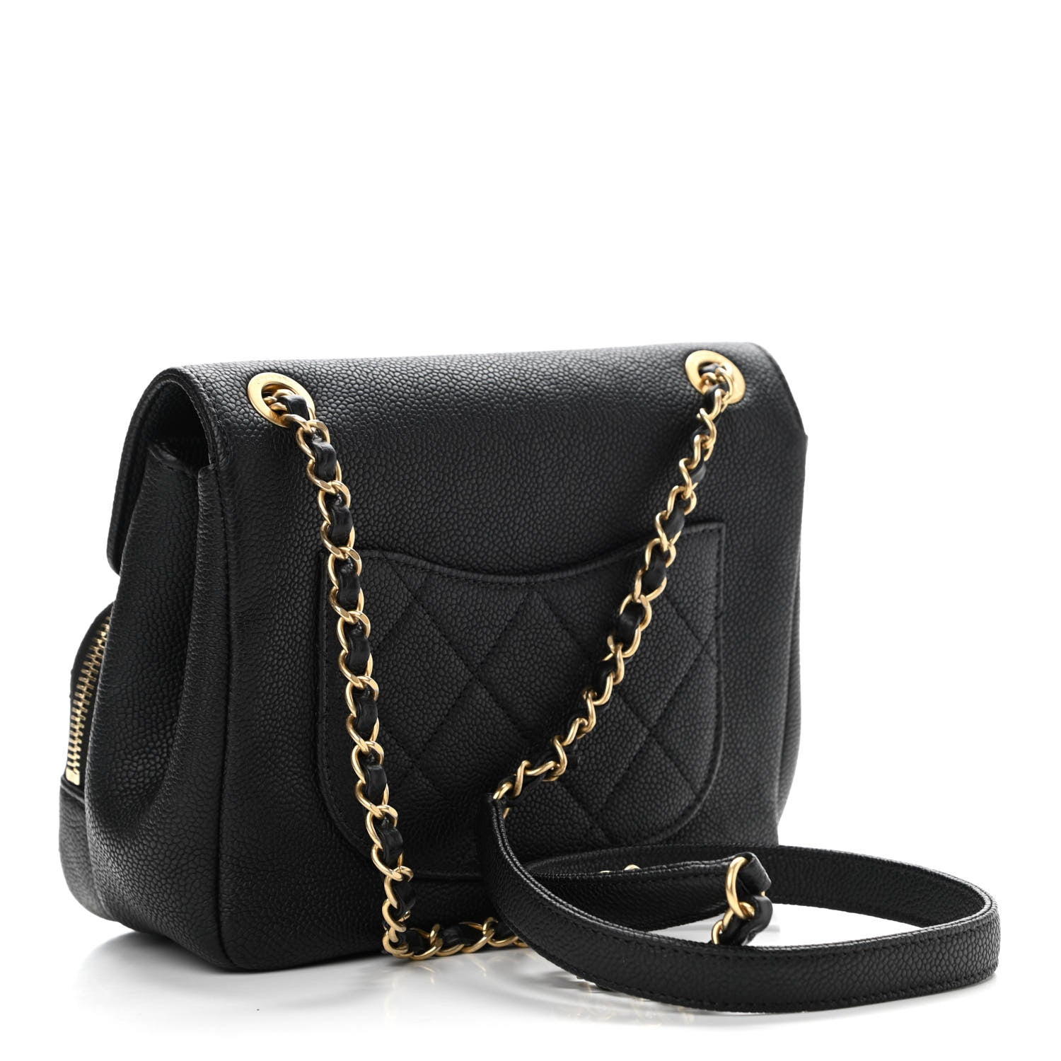Chanel Caviar Quilted Small Business Affinity Messenger Flap Black 2 of 12
