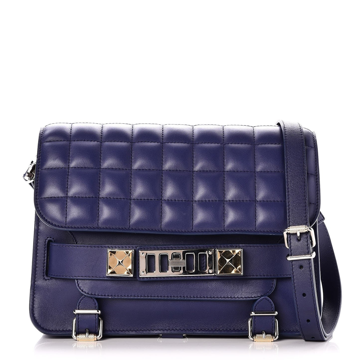 Lambskin Quilted PS11 Classic Shoulder Bag Purple