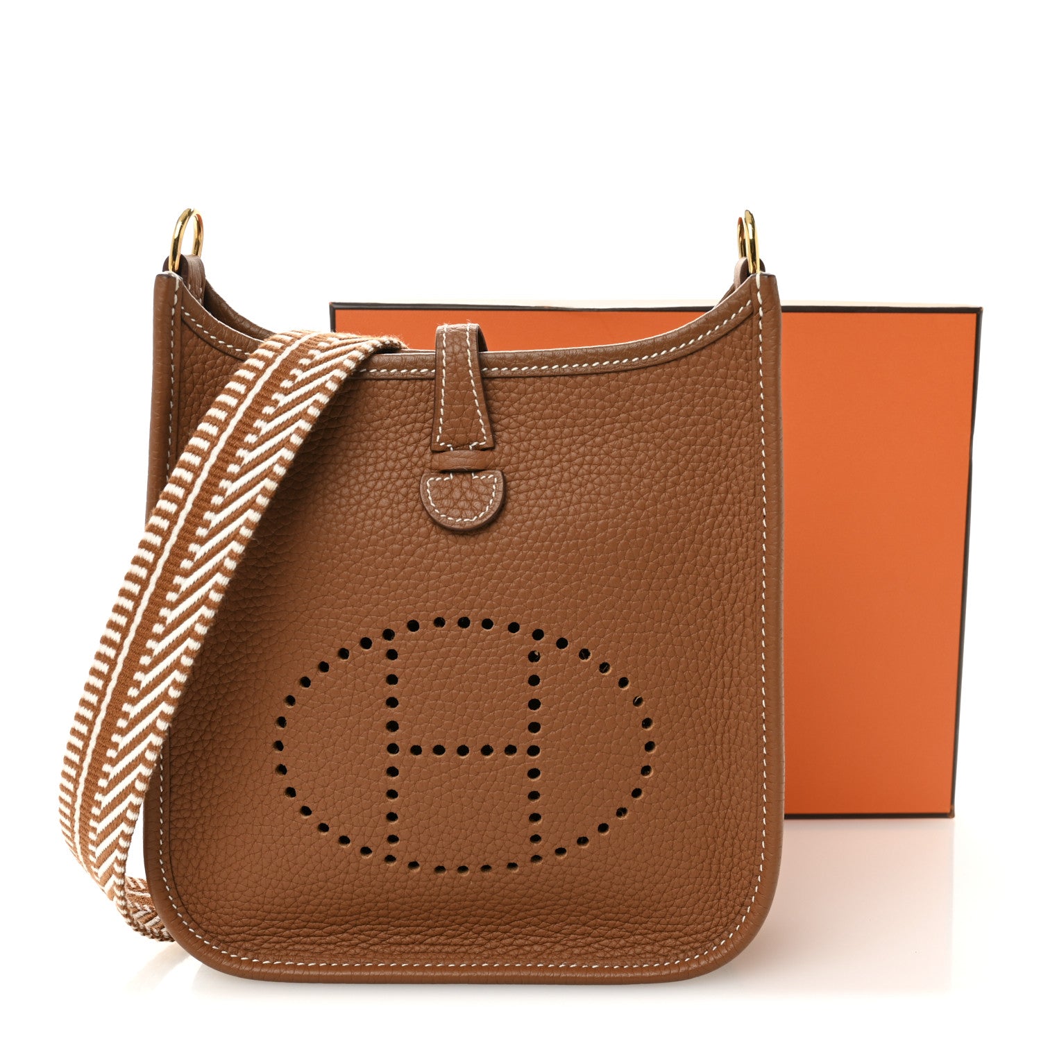 Hermes Taurillon Maurice Amazone Evelyne TPM Gold White 11 of 11