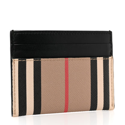 Burberry E-Canvas Calfskin Icon Stripe Card Case Archive Beige 3 of 8