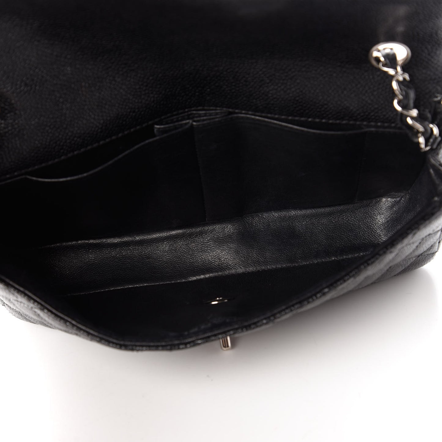 Caviar Quilted East West Flap Black