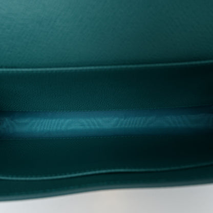 Salvatore Ferragamo Hammered Calfskin Gancio Shoulder Bag Jade Vine 5 of 9