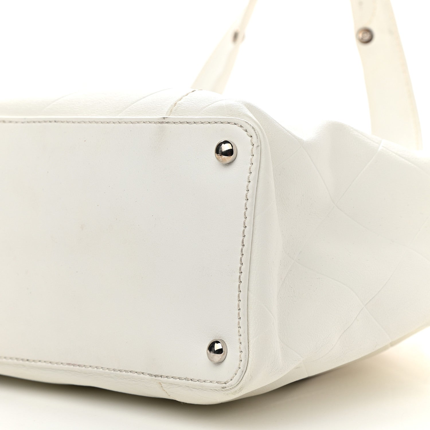 Chanel Calfskin CC Chevron All Day Long Tote White 13 of 13