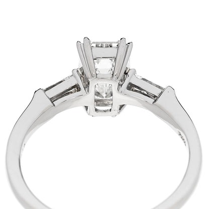 Parker & West by FASHIONPHILE Platinum Diamond 1.157ct Emerald Cut Tapered Baguette Engagement Ring  50 5.25 8 of 10