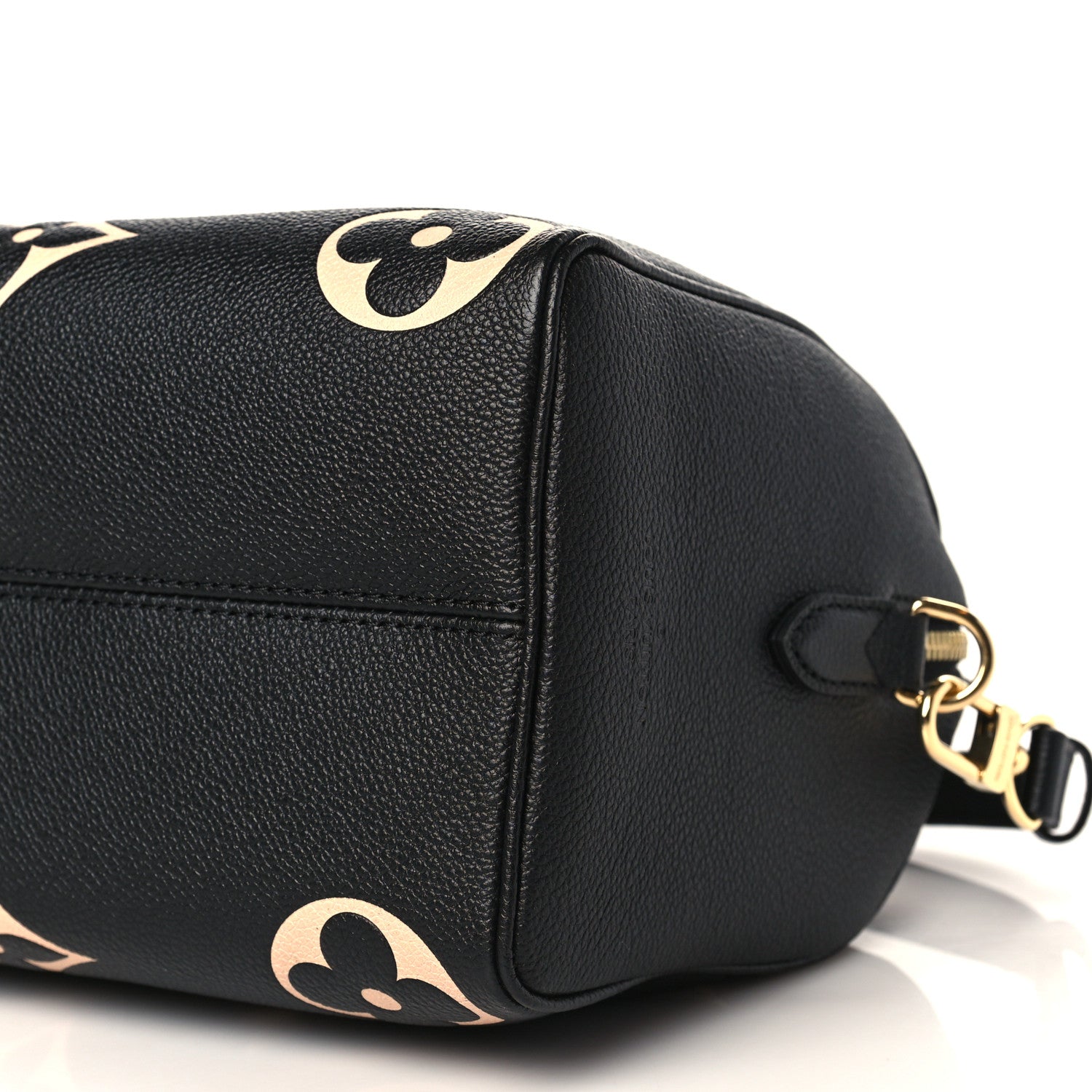 Louis Vuitton Empreinte Monogram Giant Speedy Bandouliere 25 Black Beige 8 of 9