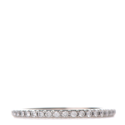 Tiffany 18K White Gold Diamond Metro Band Ring 49 5 1 of 6