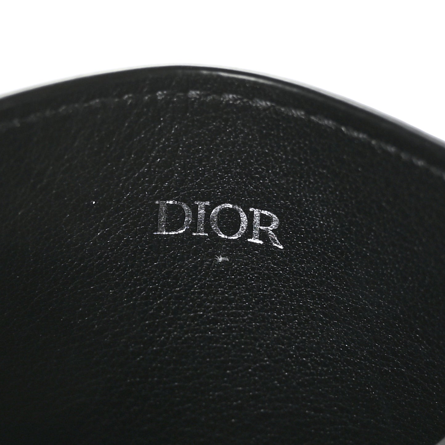 HOMME Grained Calfskin CD Icon Card Holder Black