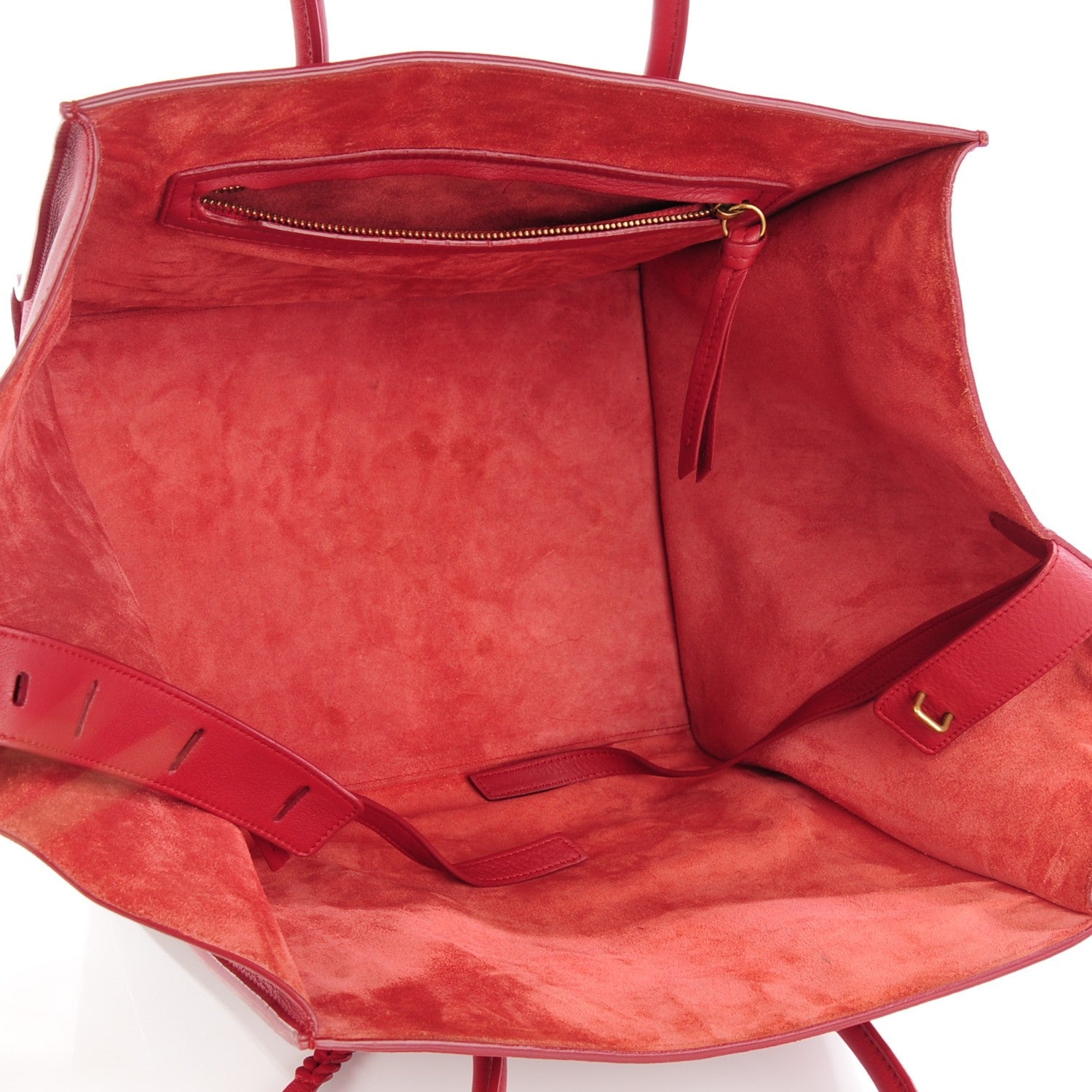 Celine Supple Calfskin Medium Phantom Luggage Red 5 of 8