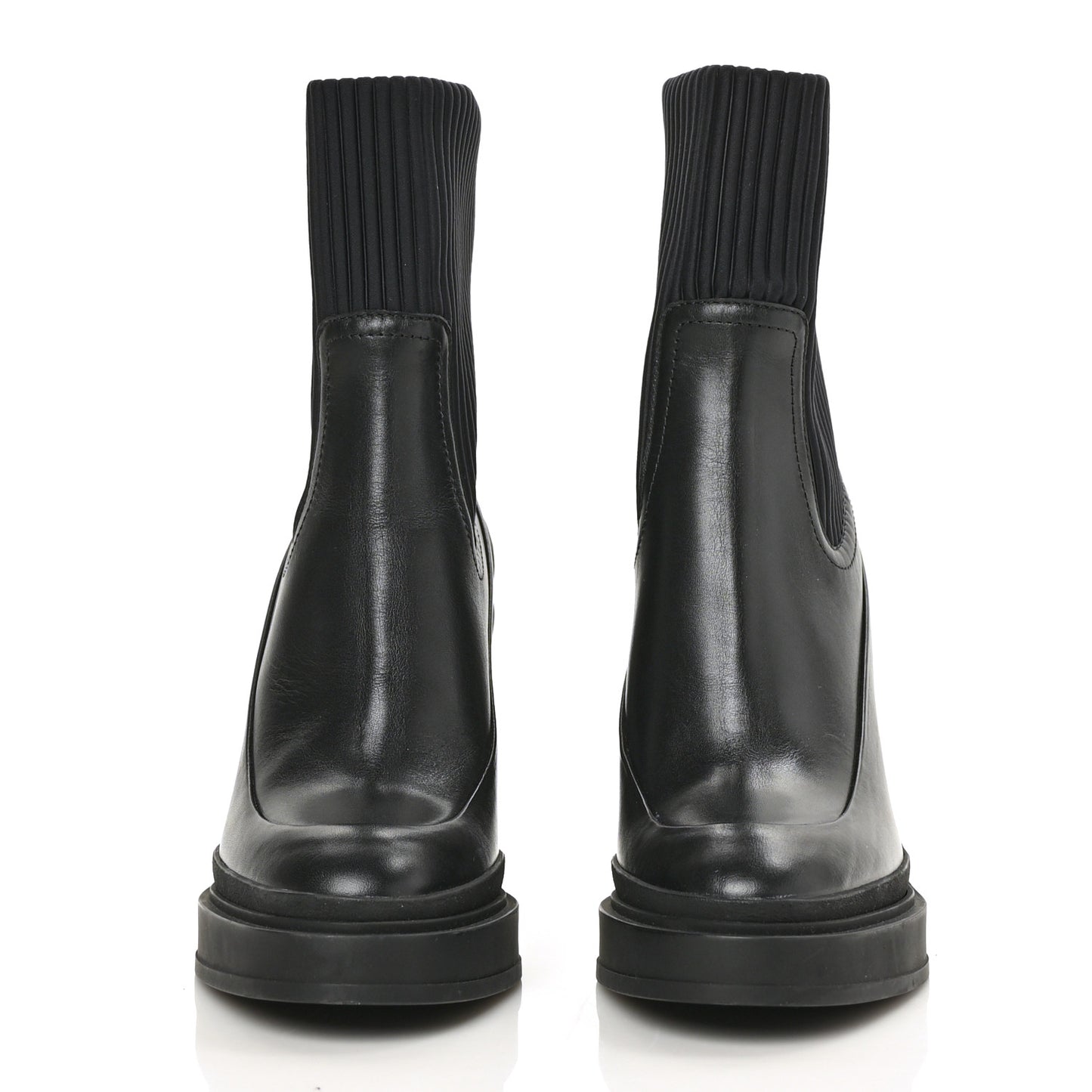 Technical Canvas Calfskin Womens Vandale Ankle Boots 37 Black