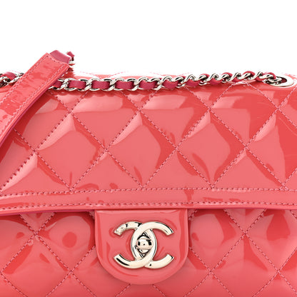 Chanel Patent Quilted Small Coco Shine Flap Pink 8 of 13