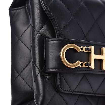 Chanel Calfskin Quilted Enchained Flap Black 12 of 13