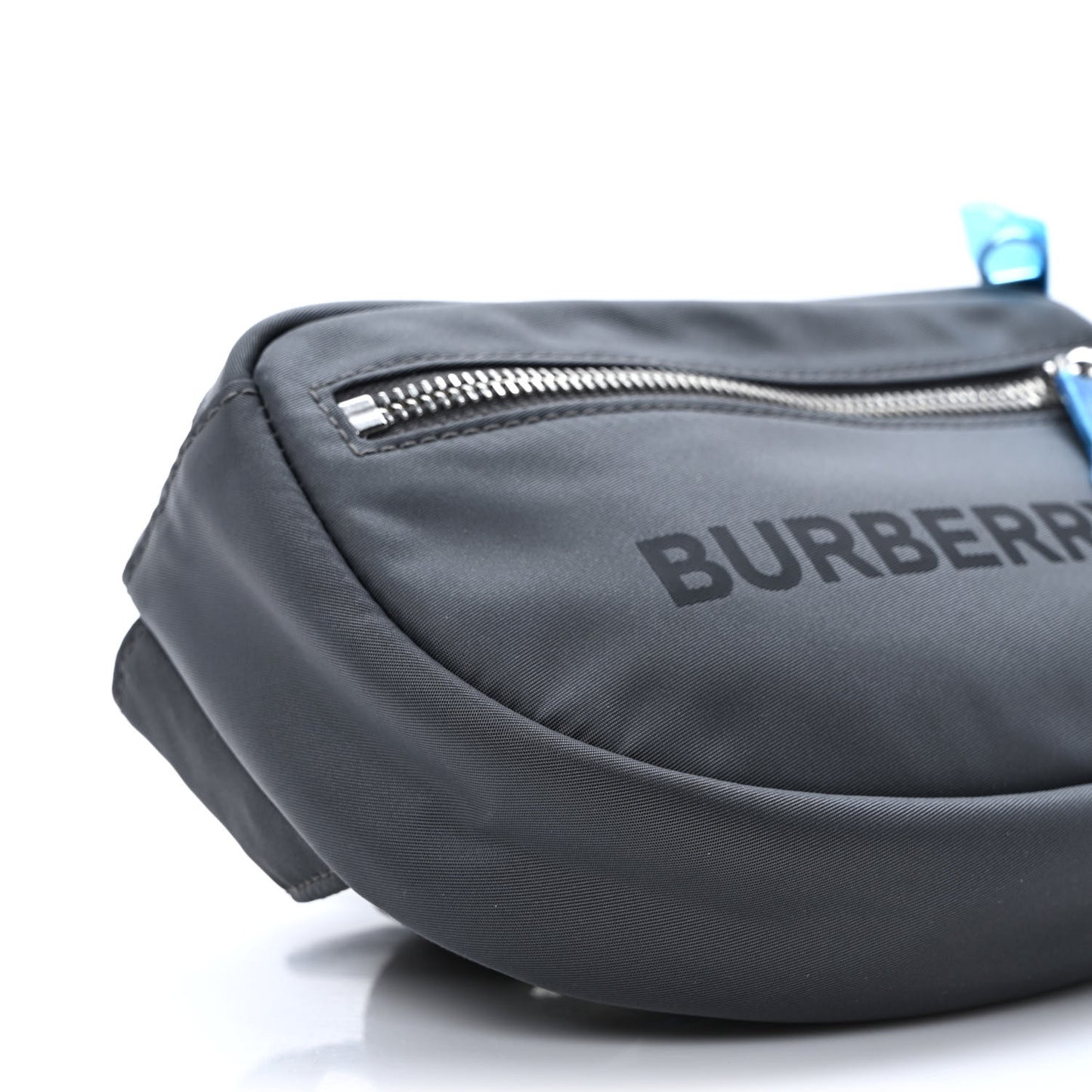 Econyl Logo Print Small Cannon Bum Bag Charcoal Grey