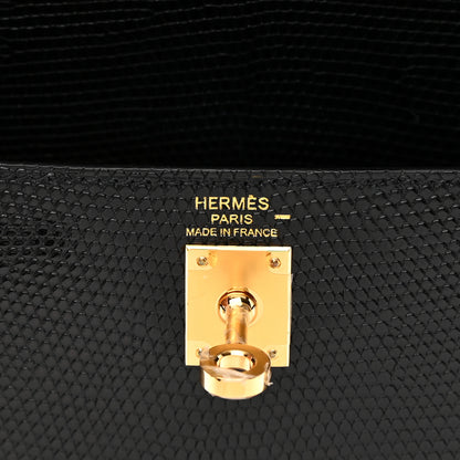 Hermes Lizard Niloticus Kelly Sellier 25 Black 6 of 14