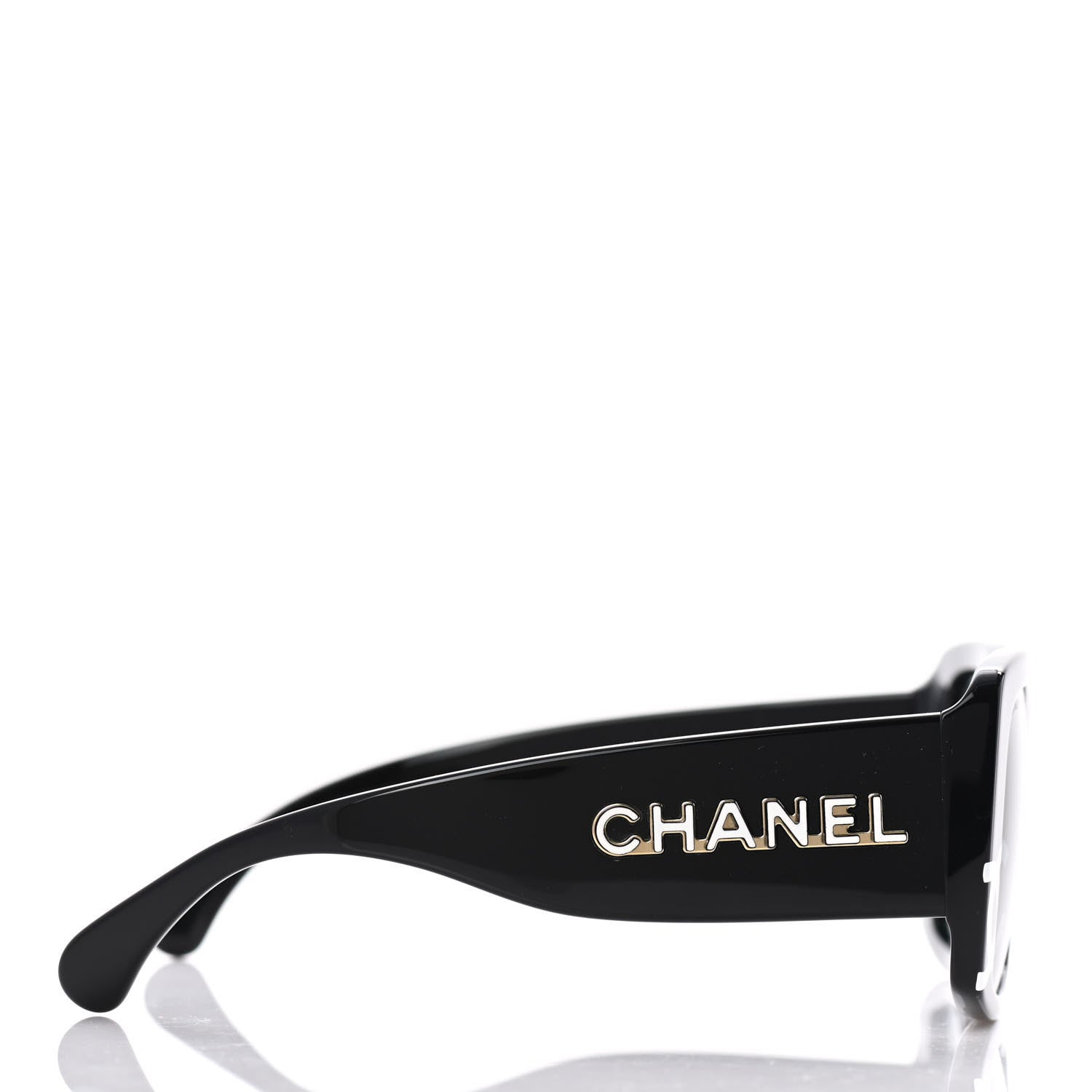 Chanel Acetate CC Logo Square Sunglasses 71472 Black 3 of 8