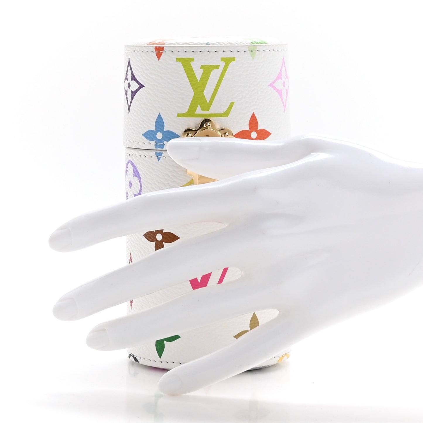 LV X TM Monogram Multicolor Fragrance Travel Case White
