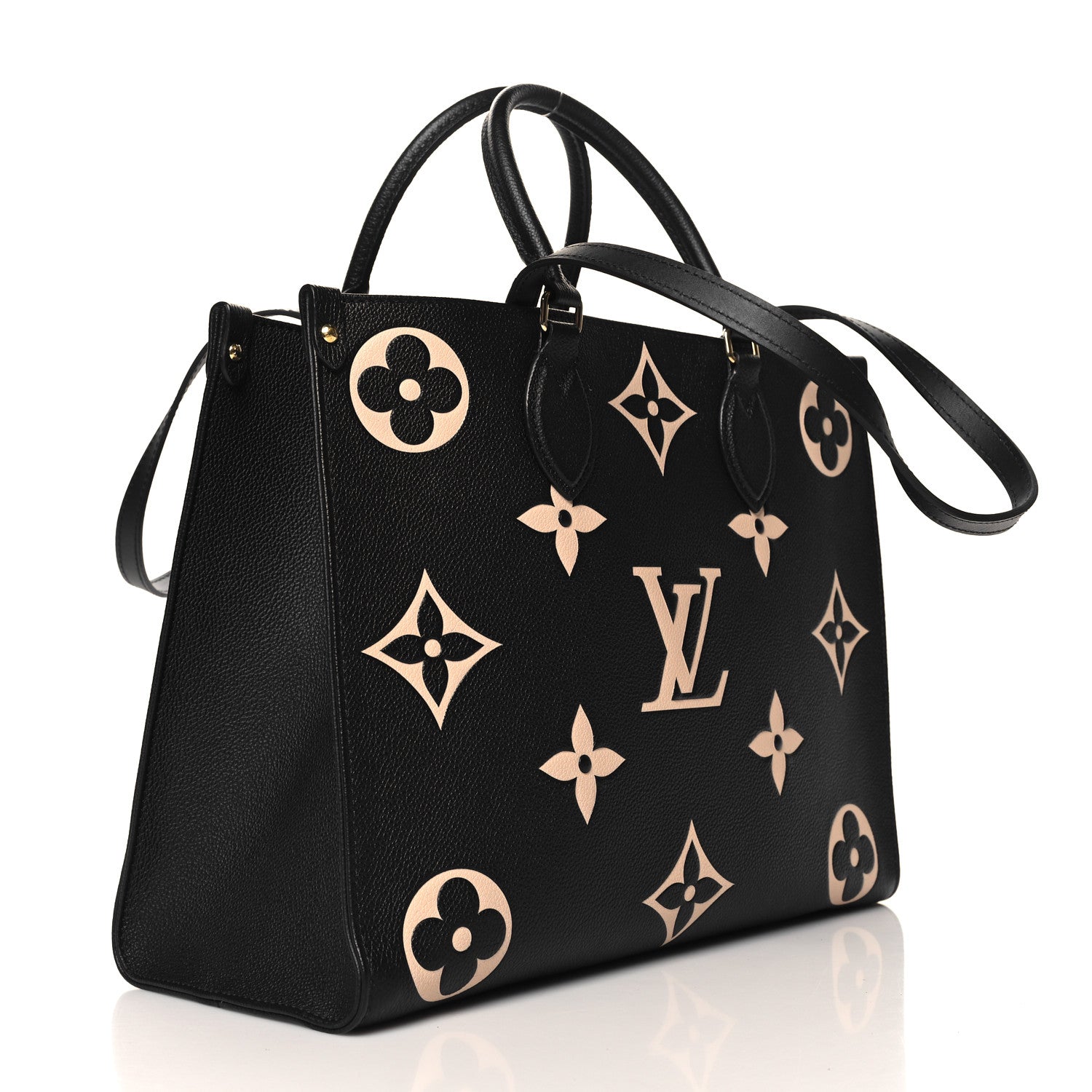 Louis Vuitton Empreinte Monogram Giant Onthego MM Black Beige 3 of 9