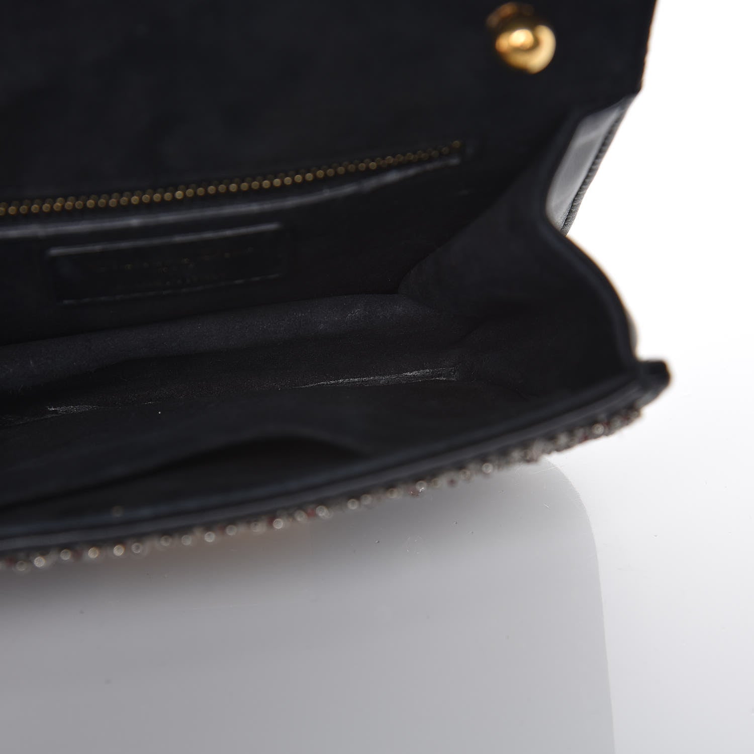 Christian Dior Calfskin Beaded Mini Dioraddict Flap Bag Black 11 of 13