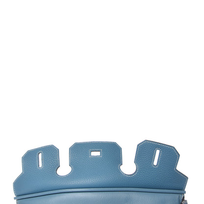 Hermes Taurillon Clemence Birkin 30 Blue Jean 11 of 40