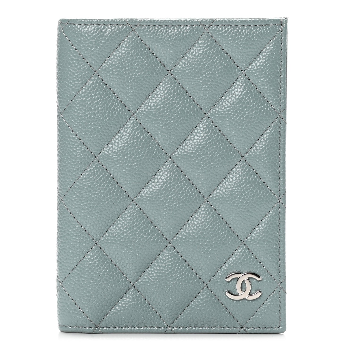 Chanel Caviar Quilted Passport Holder Blue 1 of 5