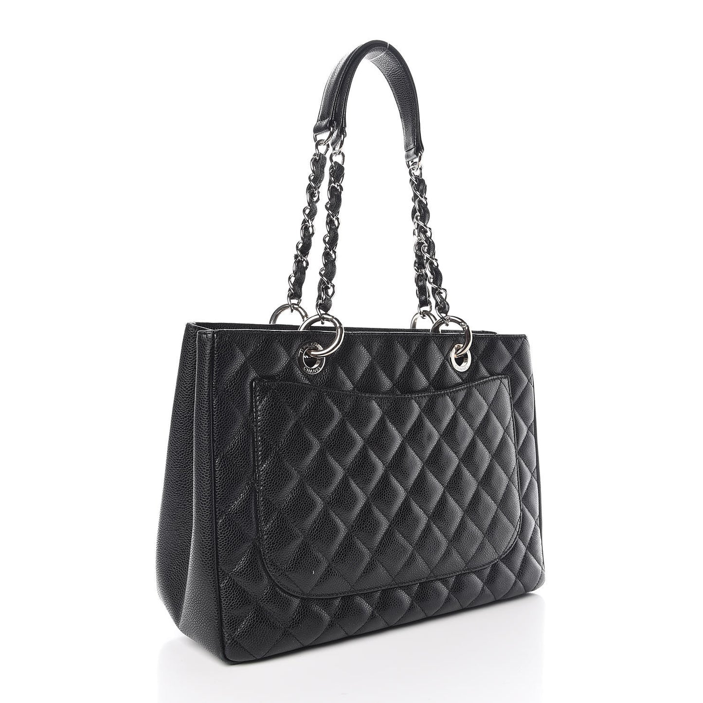 Caviar Quilted Grand Shopping Tote GST Black