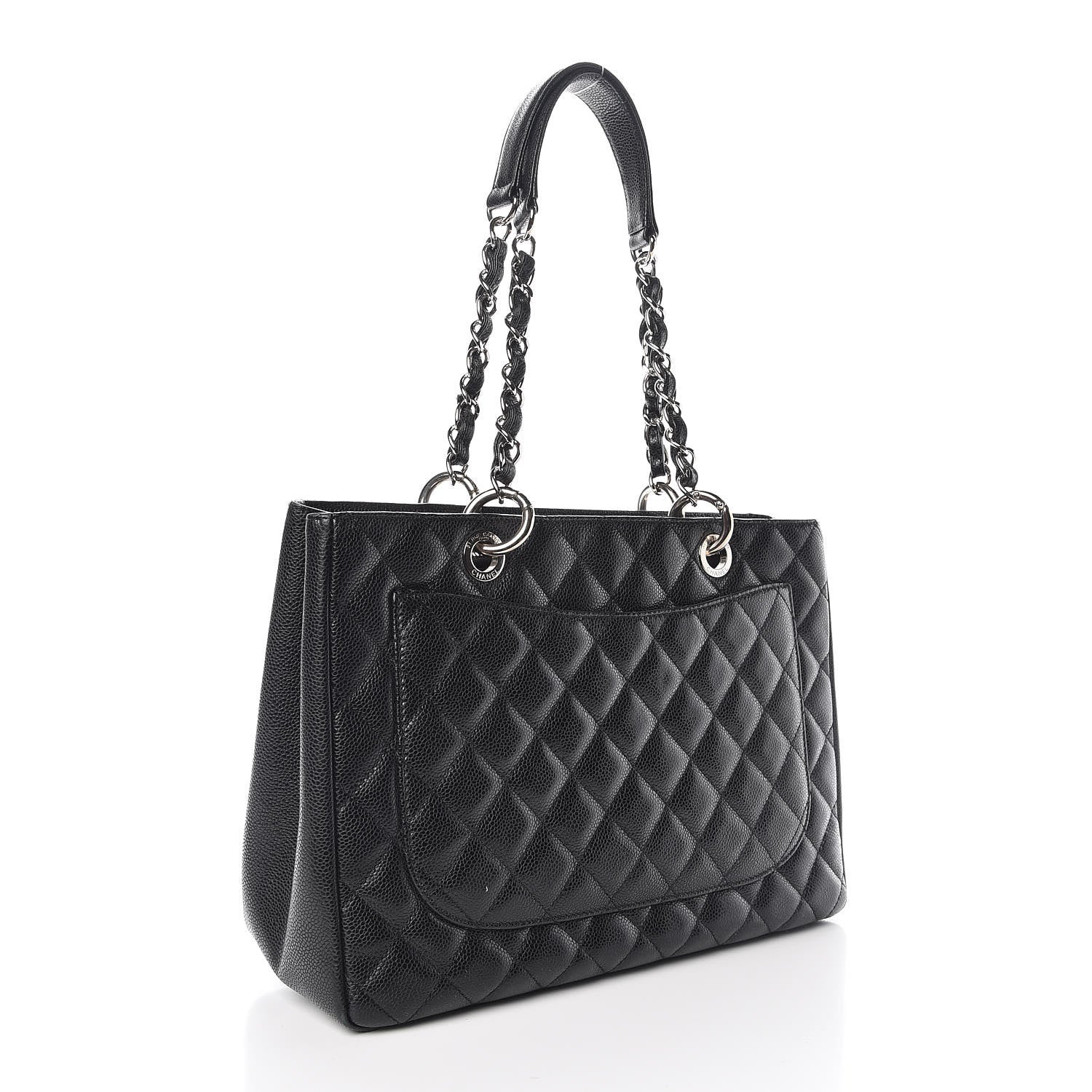 Chanel Caviar Quilted Grand Shopping Tote GST Black 3 of 12