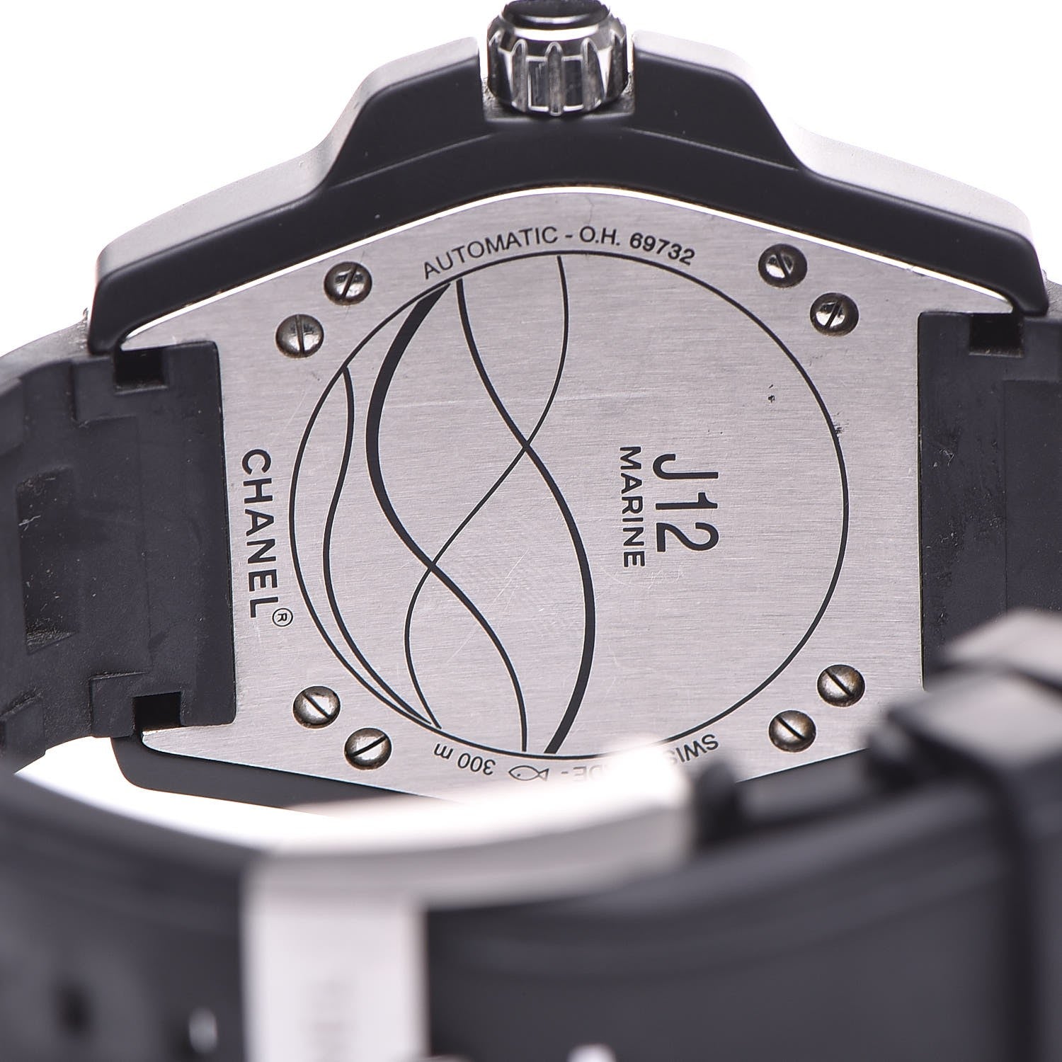 Chanel Stainless Steel Ceramic Rubber 41mm J12 Marine Automatic Watch Black 5 of 10