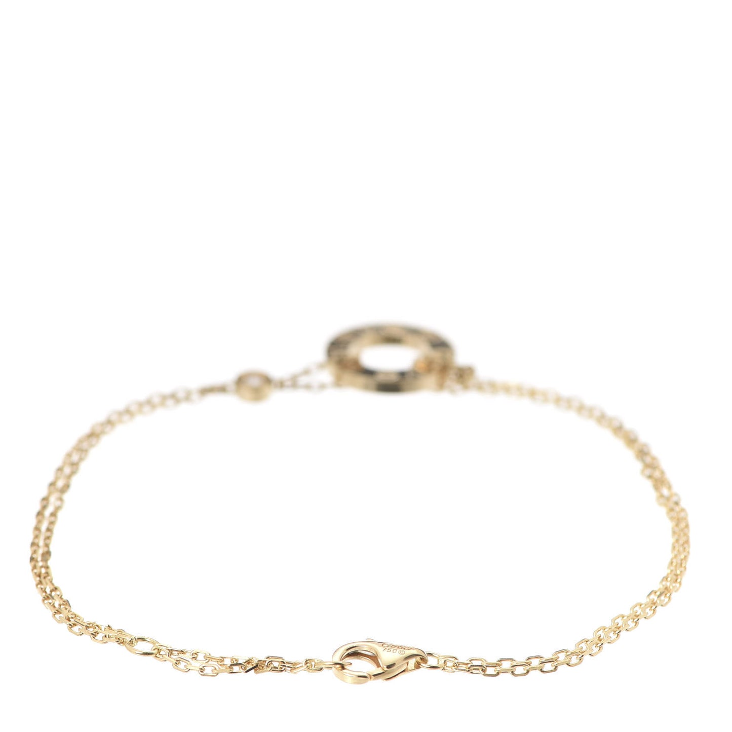 18K Yellow Gold Diamond LOVE Bracelet