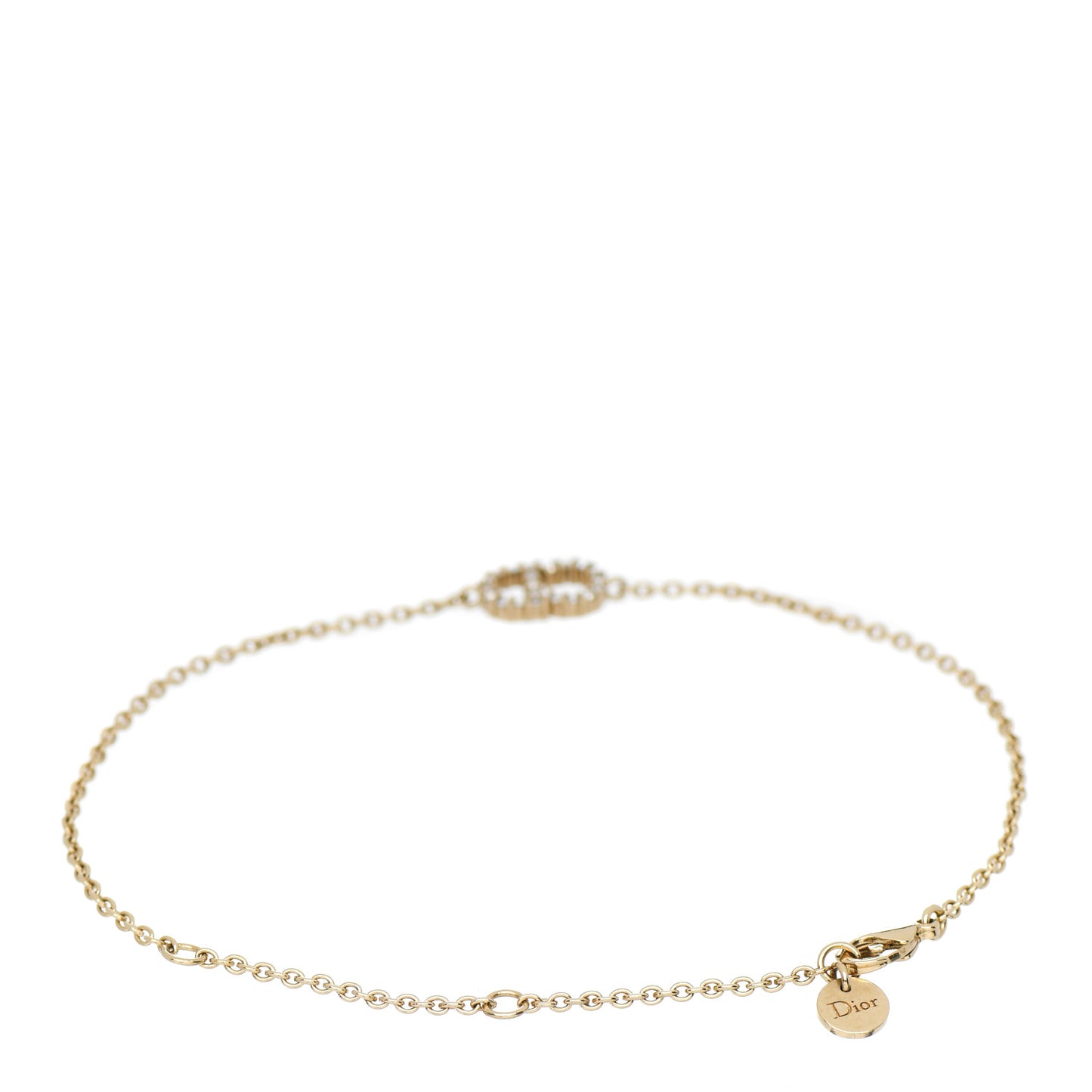 Metal Crystal Clair D Lune Bracelet Gold