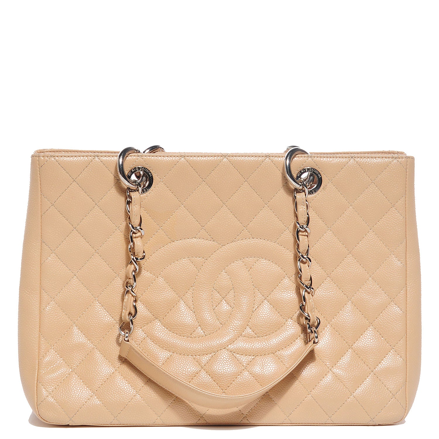 Chanel Caviar Quilted Grand Shopping Tote GST Beige Clair 1 of 7