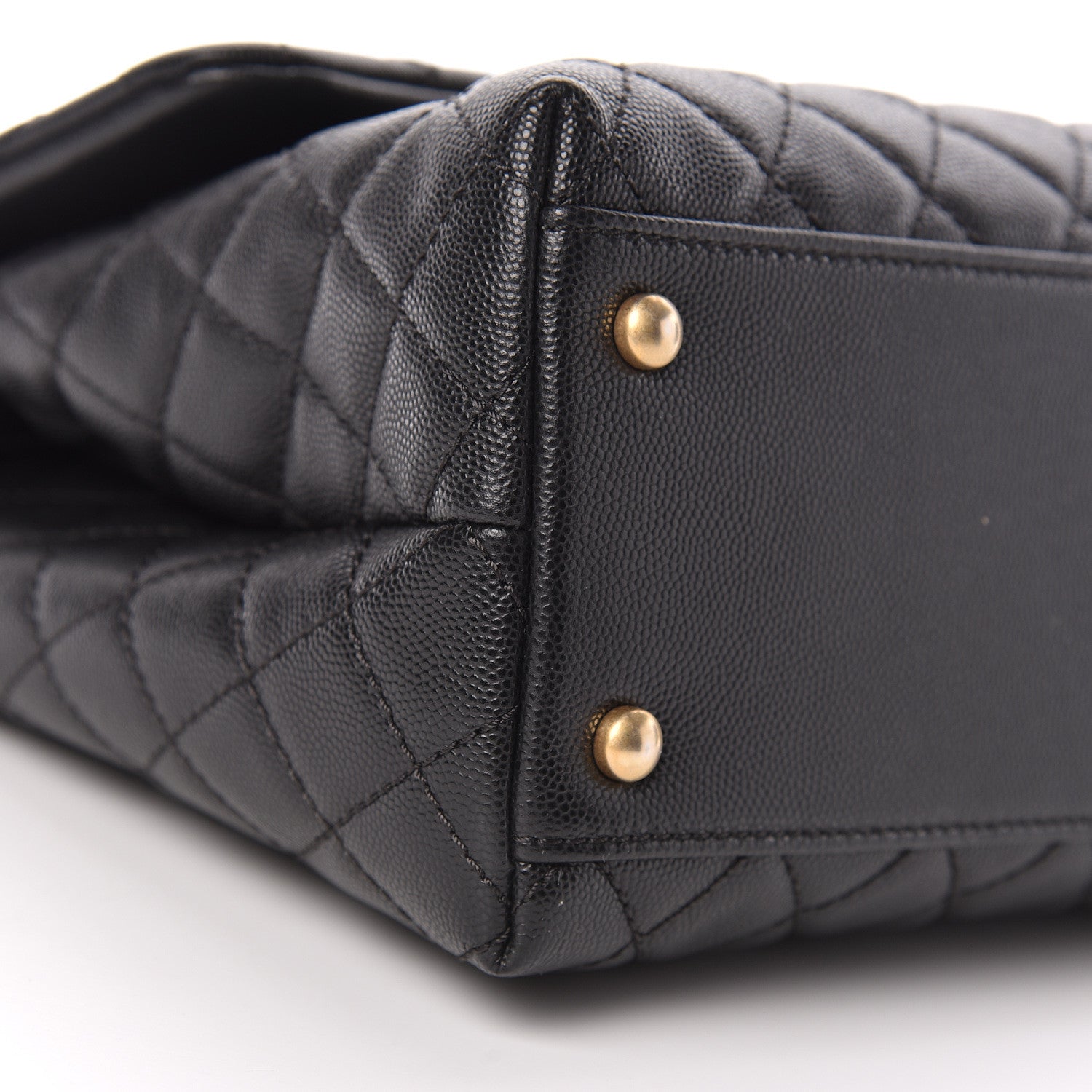 Chanel Caviar Quilted Medium Coco Handle Flap Black 6 of 12