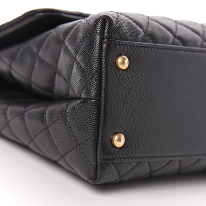Chanel Caviar Quilted Medium Coco Handle Flap Black 6 of 12