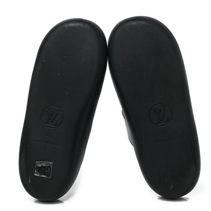 Louis Vuitton Monogram Sunbath Flat Mule Sandals 37 Black 5 of 7