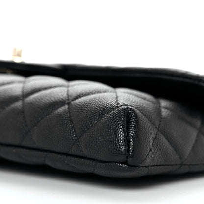 Chanel Caviar Quilted Flap Clutch Black 9 of 10