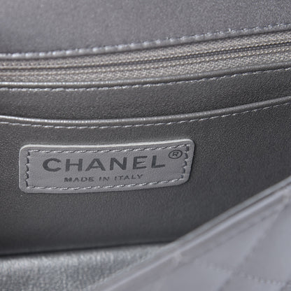Chanel Metallic Lambskin Quilted Mini Rectangular Flap Silver 6 of 12