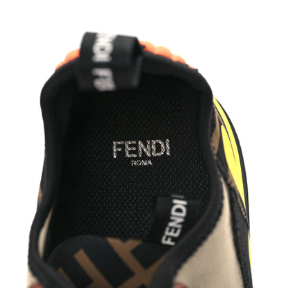 Fendi Technical Mesh Lycra FFreedom Patchwork Sneakers 38 Nude Tobacco Black 7 of 8