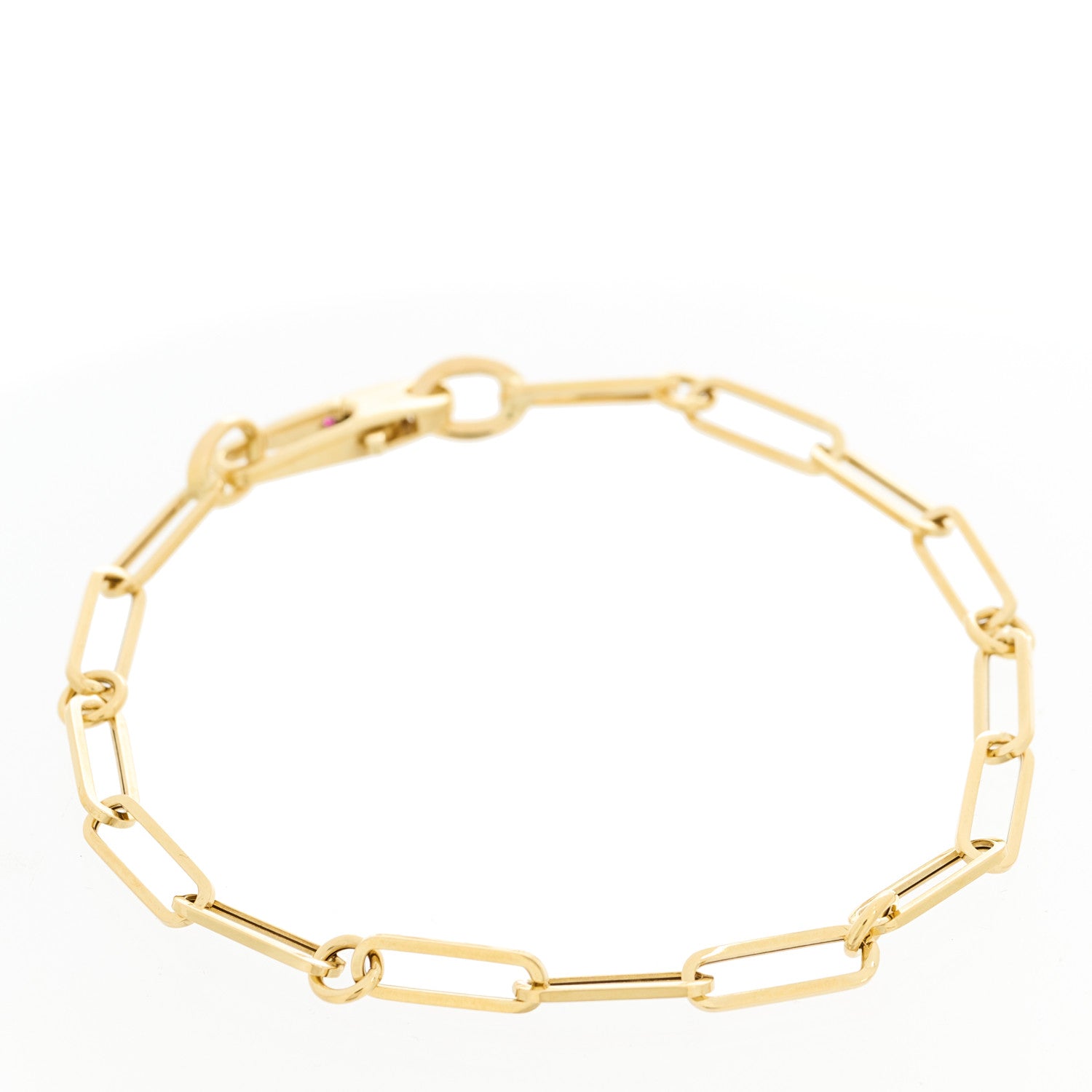 Roberto Coin 18K Yellow Gold Paper Clip Link Bracelet 1 of 5