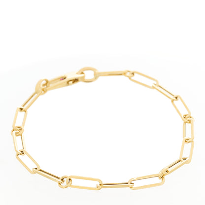 Roberto Coin 18K Yellow Gold Paper Clip Link Bracelet 1 of 5