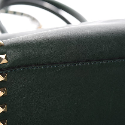 Valentino Garavani Vitello Rockstud Double Handle Tote Green 12 of 15
