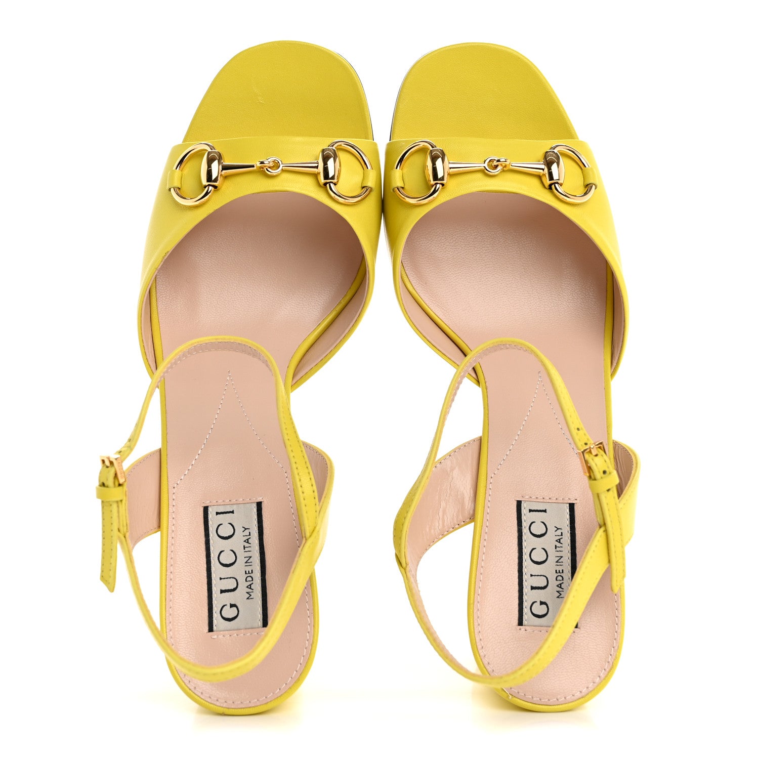 Gucci Malaga Kid Horsebit Lady 75mm Sandals 38.5 Acid Lime 2 of 9